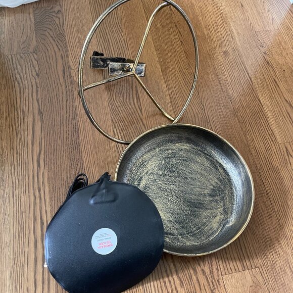 Deck mount heated bird bath, gold - Picture 4 of 6